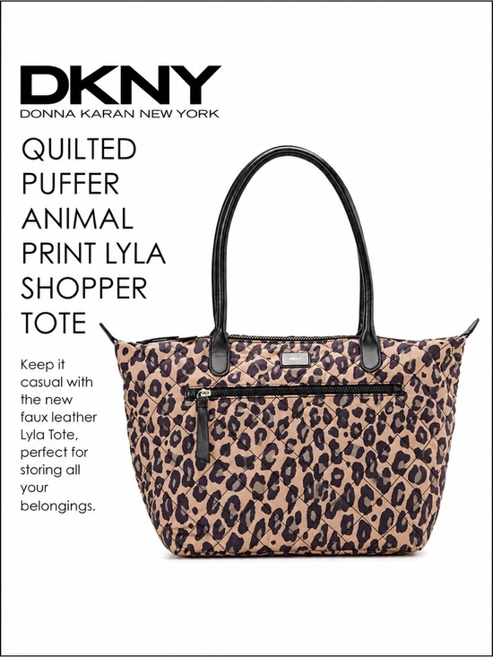Dkny Handbags - Donna Karan 𝐍𝐖𝐓 Quilted Puffer Animal Print Lyla Shopper Tote DKNY NEW